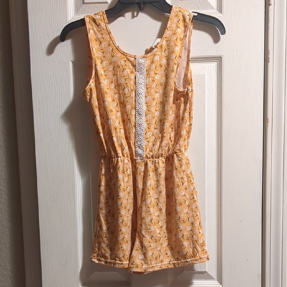 Orange Elasticized Waist Jumpsuit